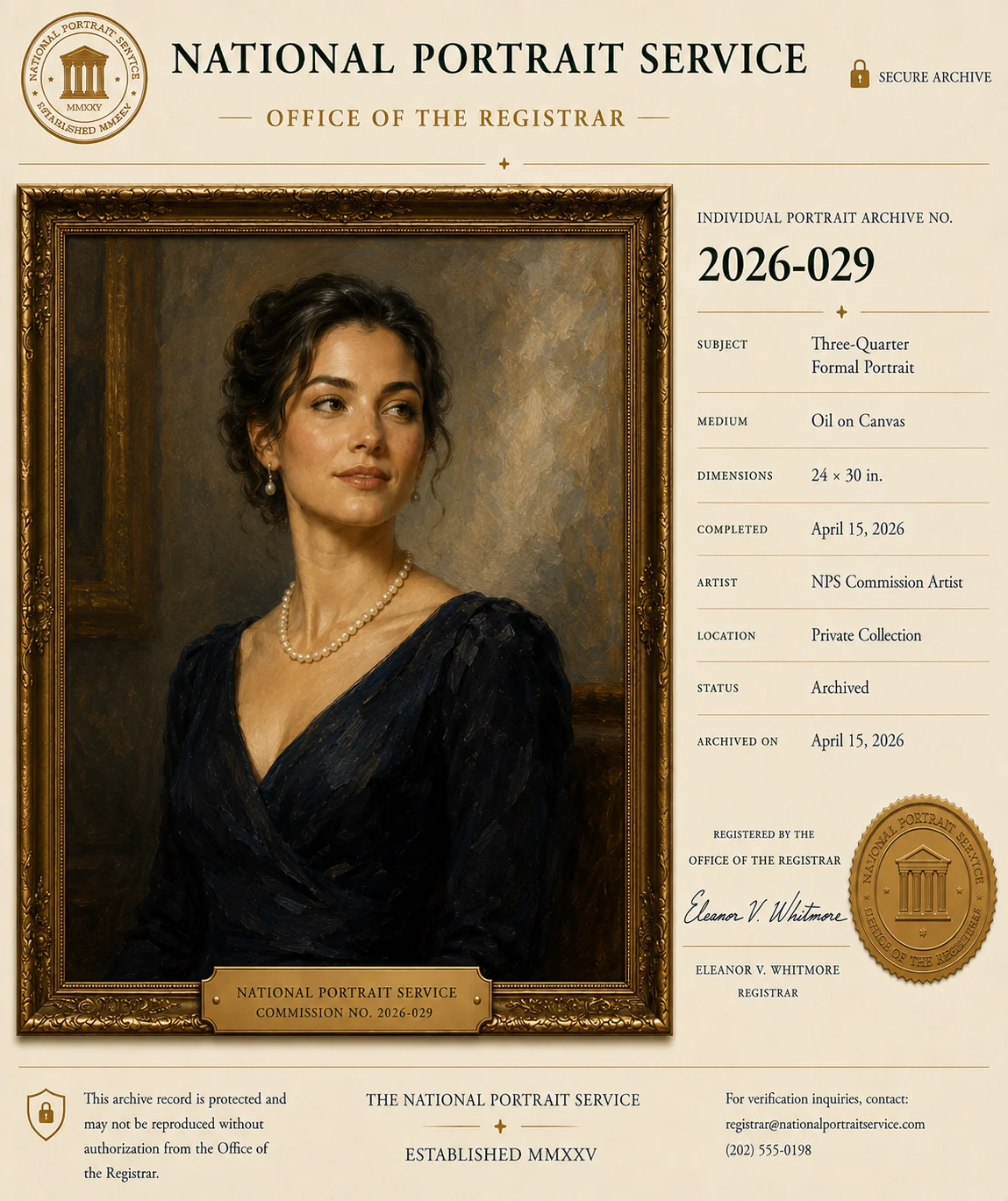 Formal Portrait — Commission Record 2025-198