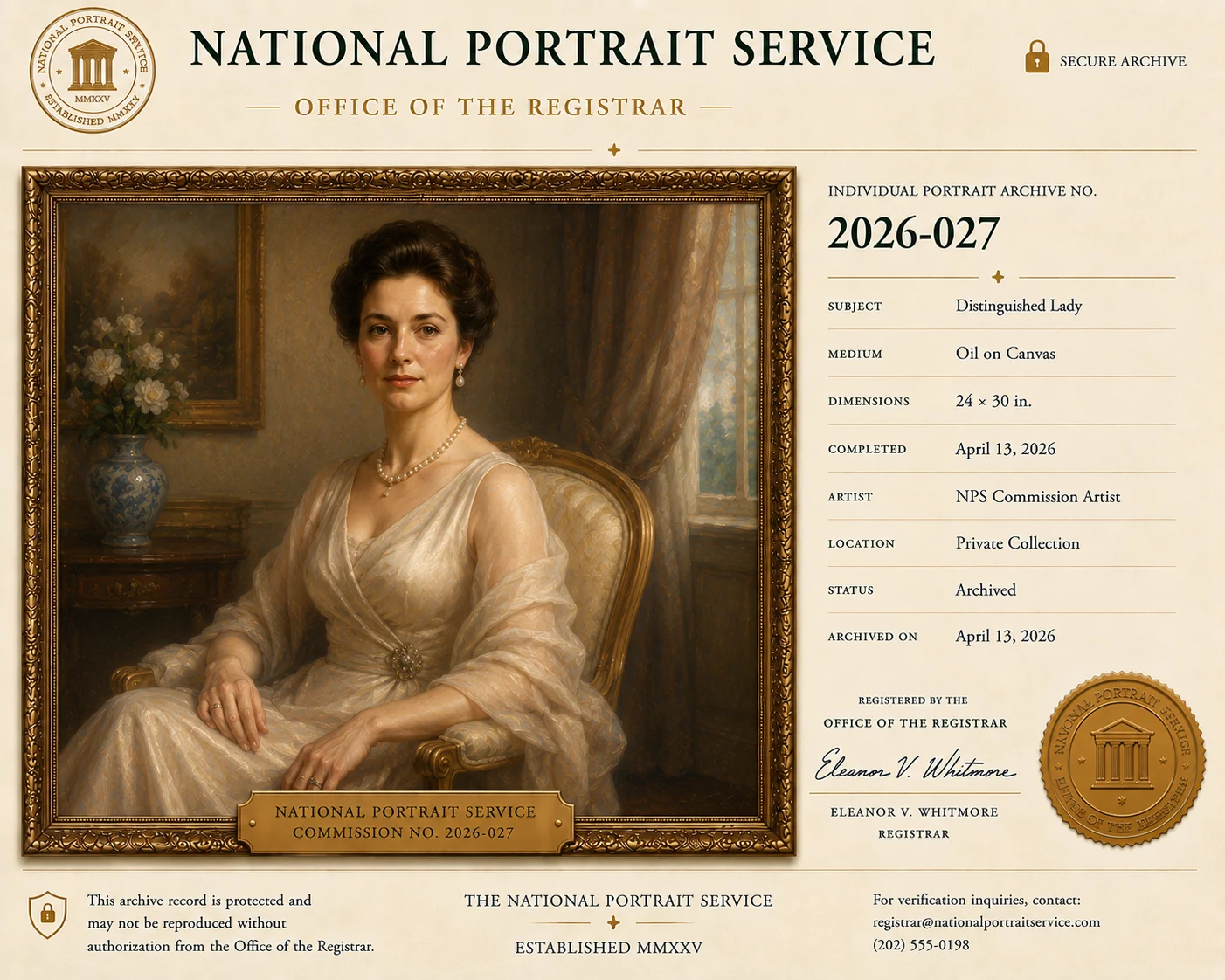 Individual Portrait — Commission Record 2026-027